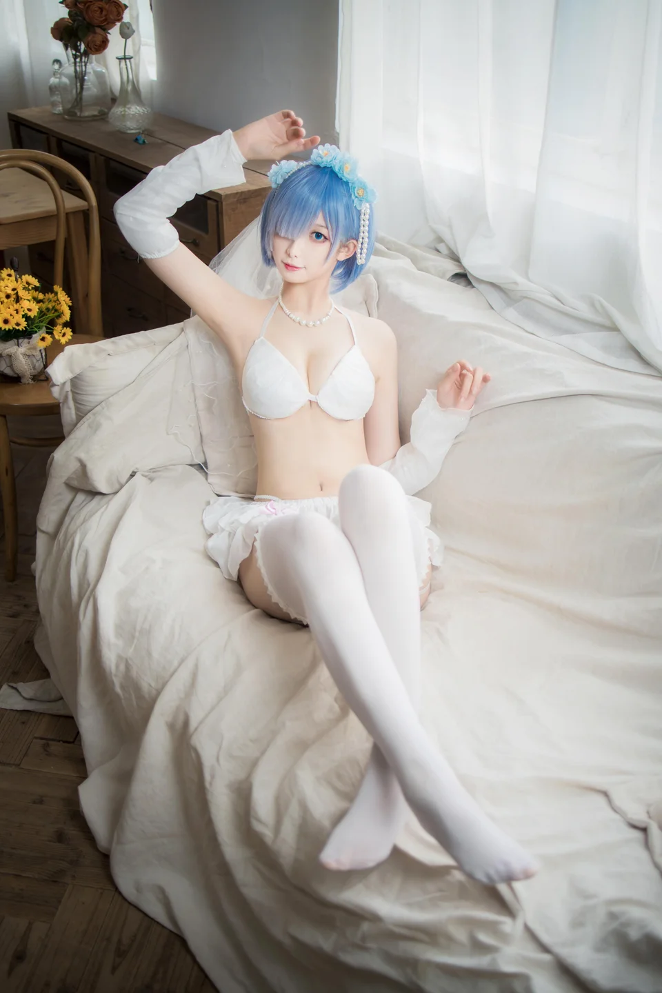 封疆疆v - 蕾姆 花嫁 [26P-118MB] tg@simisebaisi 【丝足阁】026.webp